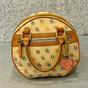 Dooney & Bourke Cream and Tan Mini Bag